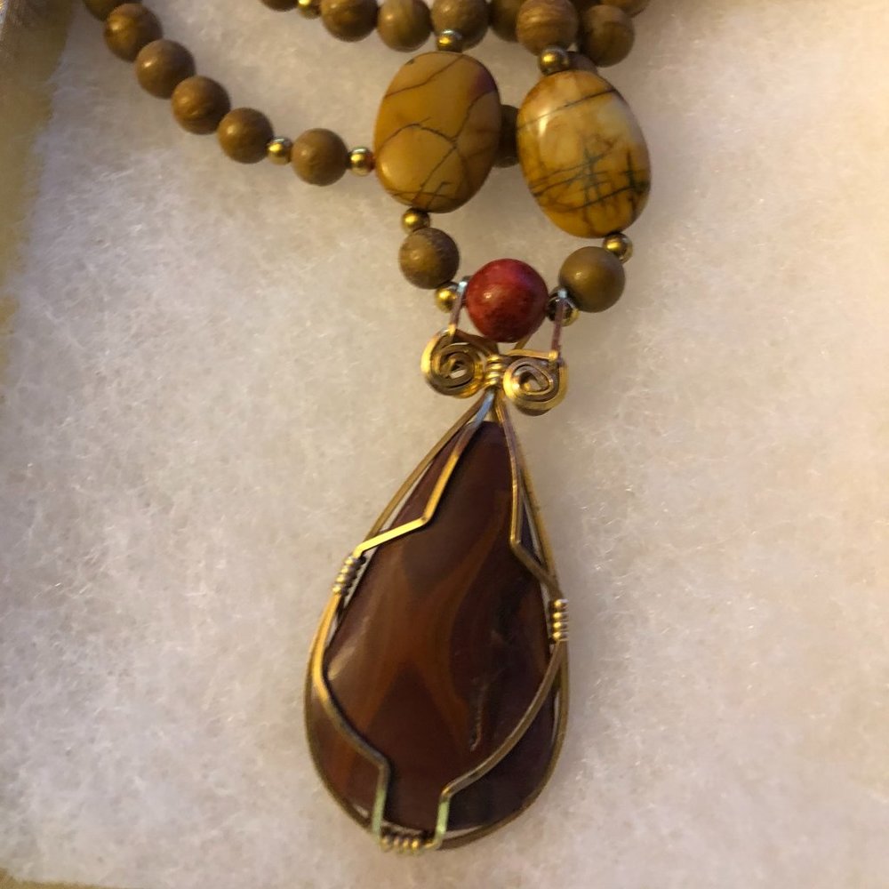 Fall Color Necklace Hand Made - Picture 6 of 6